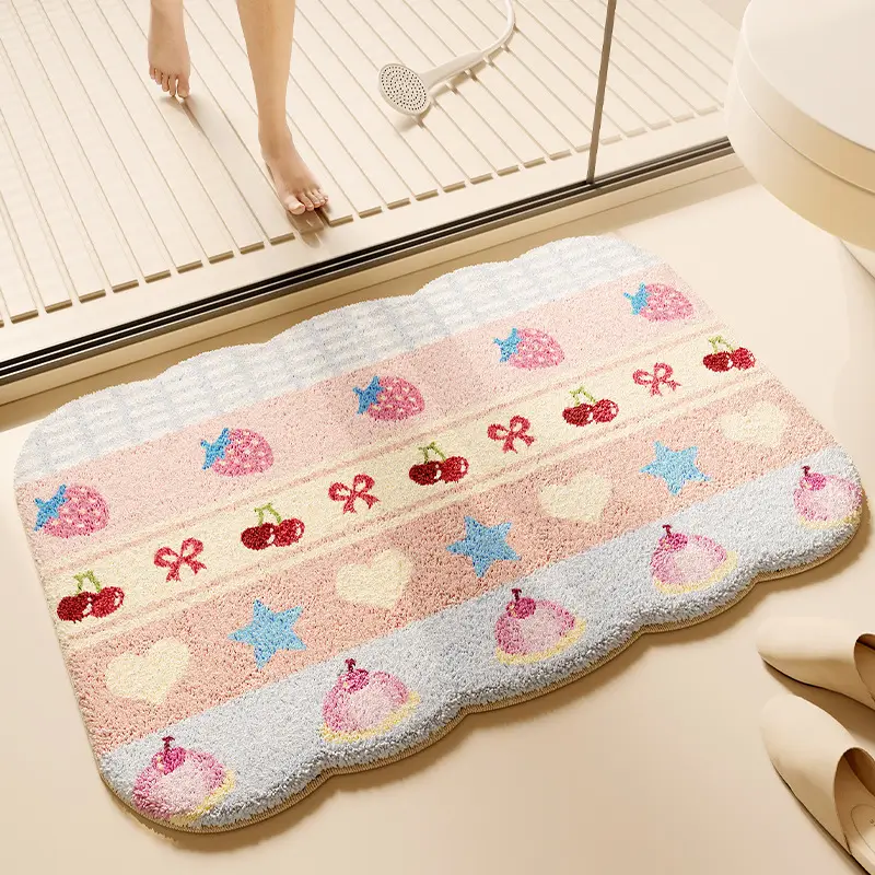 Thick Plush Absorbent Toilet Floor Mat Non-Slip