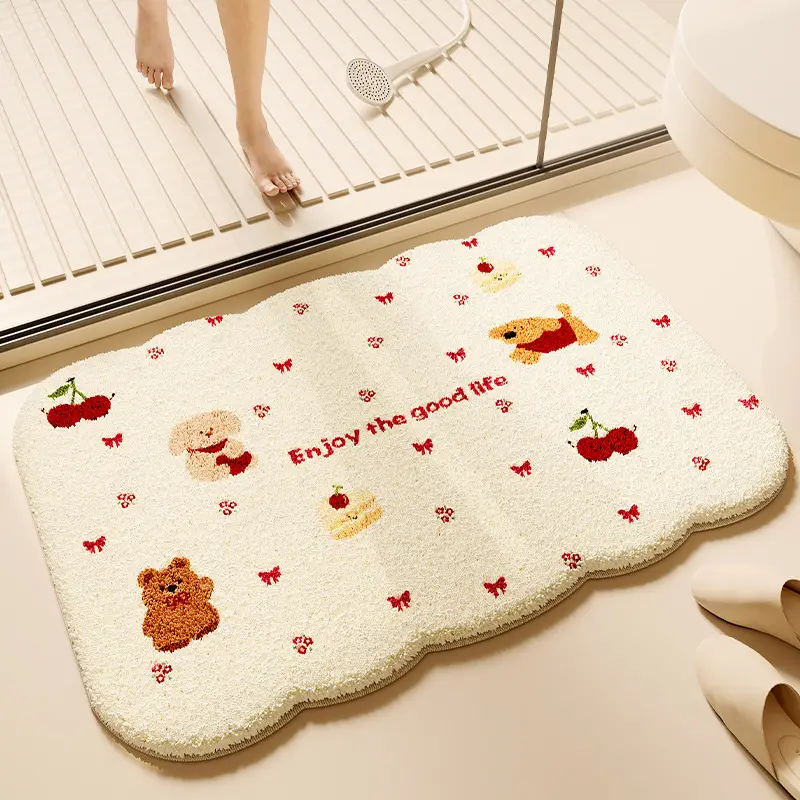 Thick Plush Absorbent Toilet Floor Mat Non-Slip