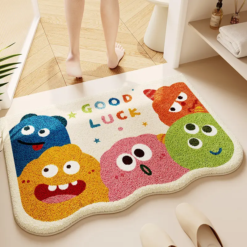 Thick Plush Absorbent Toilet Floor Mat Non-Slip