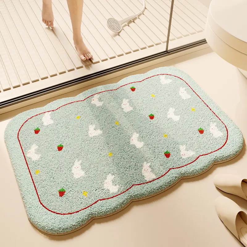 Thick Plush Absorbent Toilet Floor Mat Non-Slip