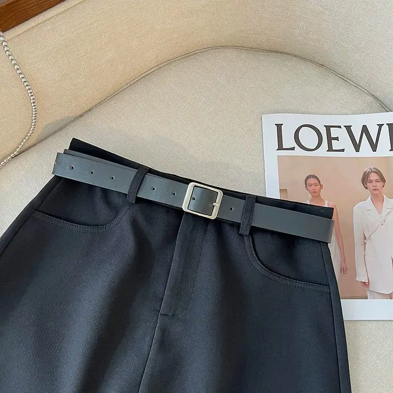 Gray High-Waist Slimming Skirt for Petite Women — feature 29