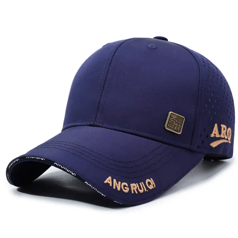Men Black Mesh Sun Hat Adjustable Strap Lightweight - Image 2