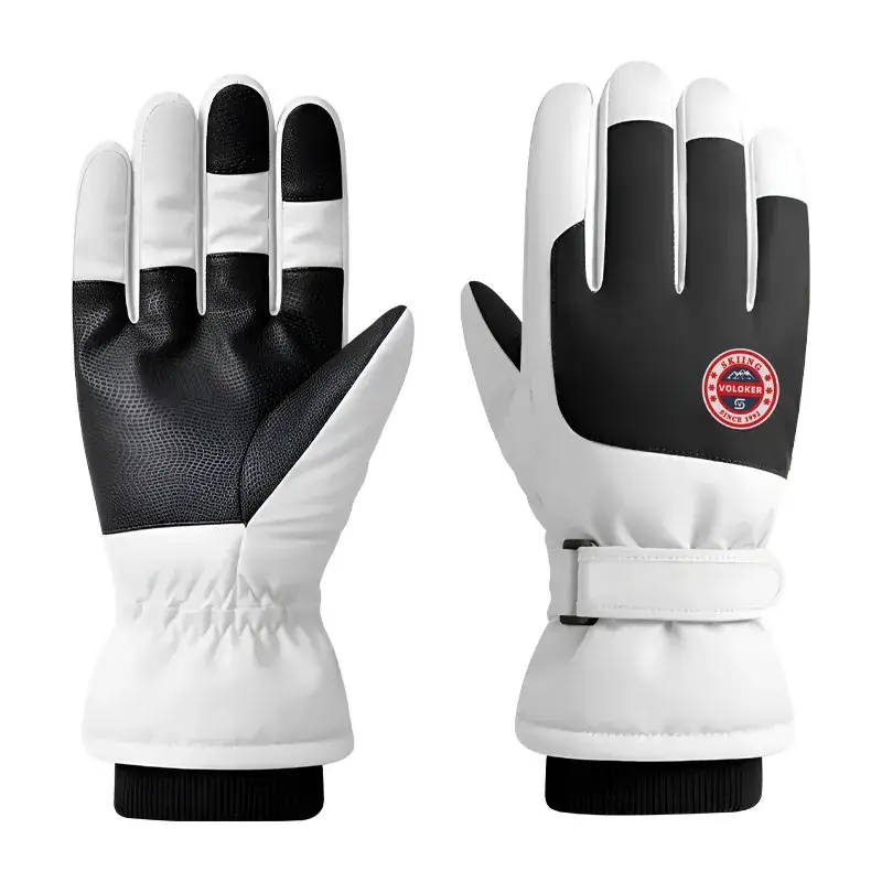Men Winter Ski Gloves Hot Fleece Lined Windproof Waterproof