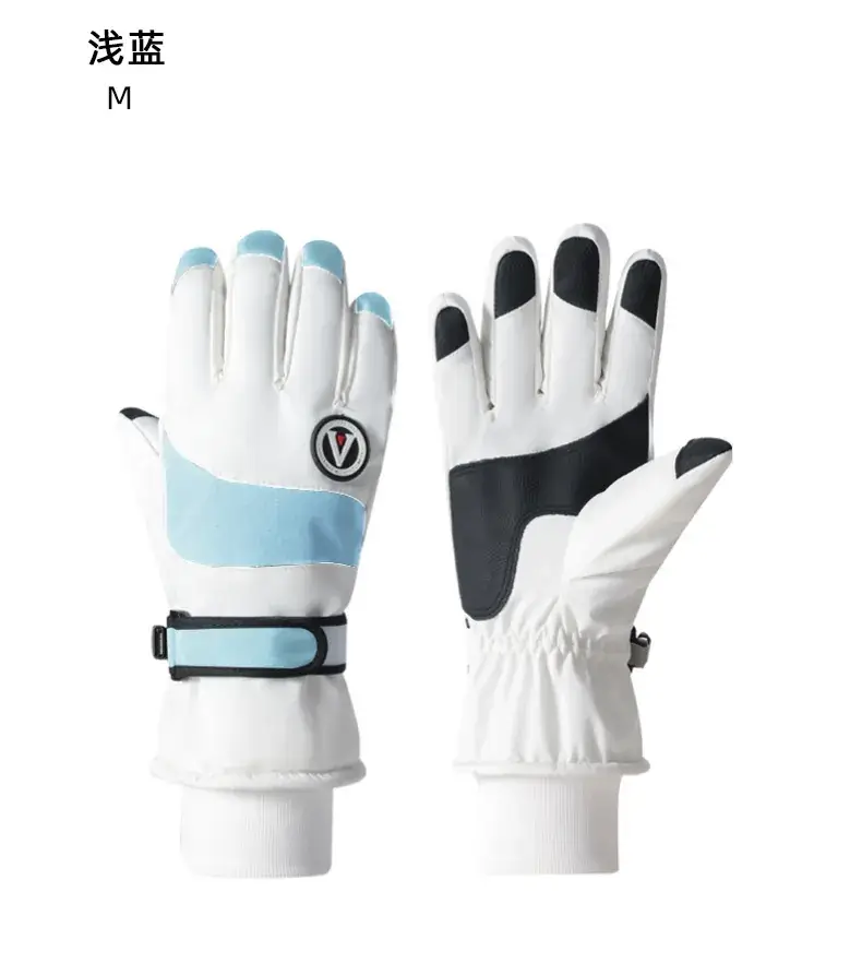 Men Winter Ski Gloves Hot Fleece Lined Windproof Waterproof