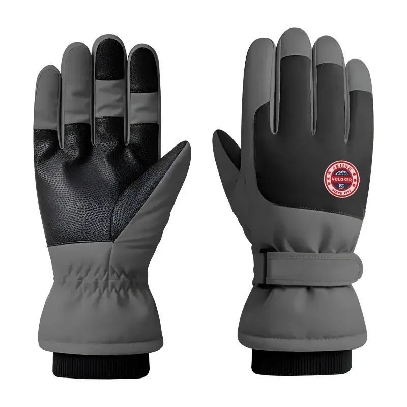 Men Winter Ski Gloves Hot Fleece Lined Windproof Waterproof