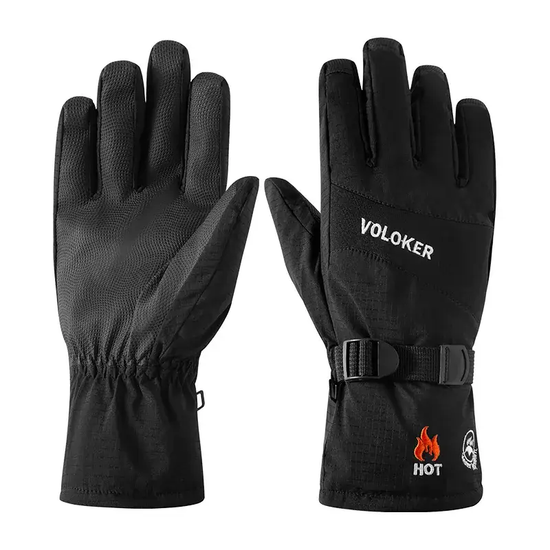 Men Winter Ski Gloves Hot Fleece Lined Windproof Waterproof