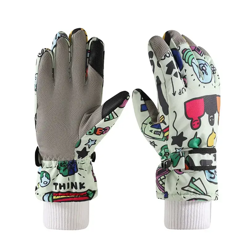 Men Winter Ski Gloves Hot Fleece Lined Windproof Waterproof