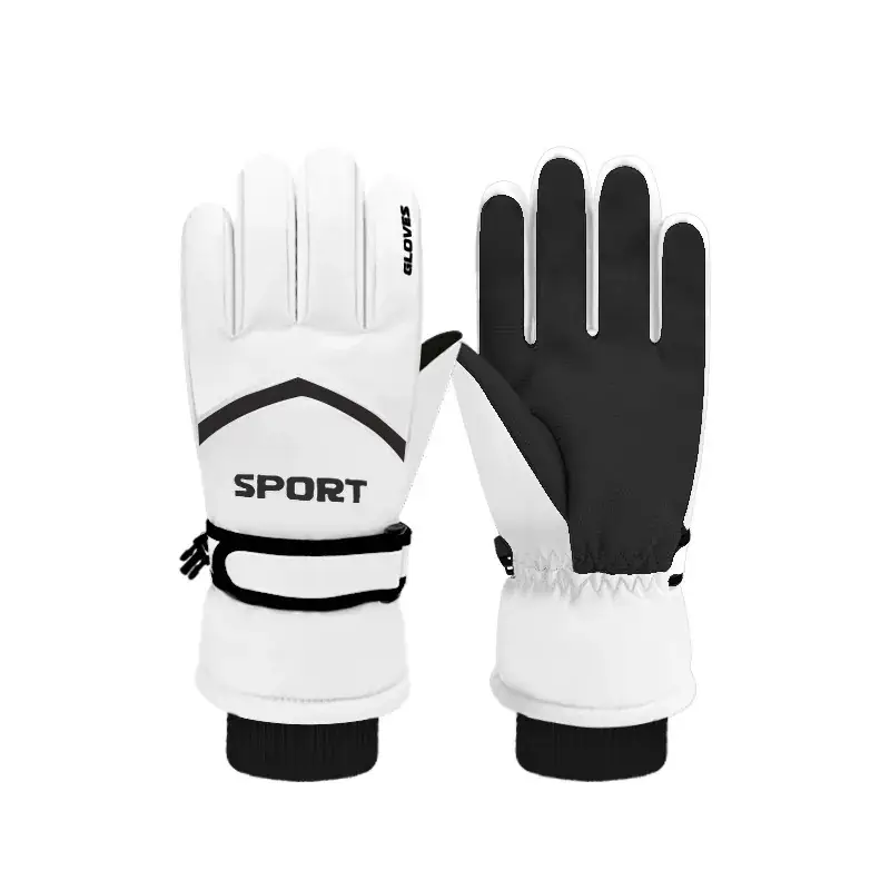 Men Winter Ski Gloves Hot Fleece Lined Windproof Waterproof