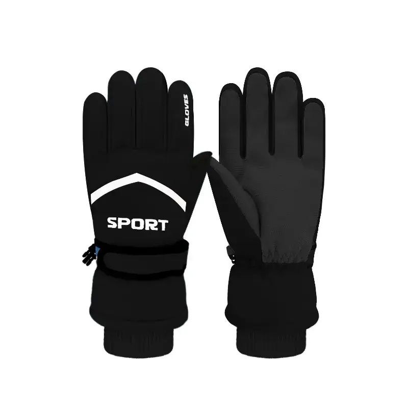 Men Winter Ski Gloves Hot Fleece Lined Windproof Waterproof
