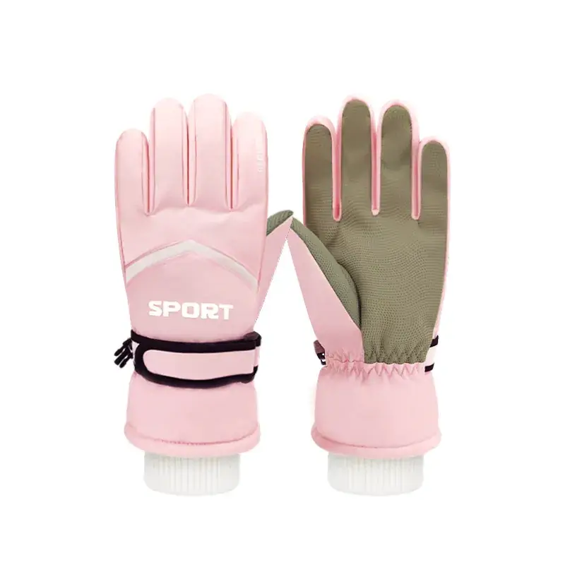 Men Winter Ski Gloves Hot Fleece Lined Windproof Waterproof
