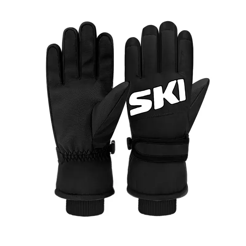 Men Winter Ski Gloves Hot Fleece Lined Windproof Waterproof