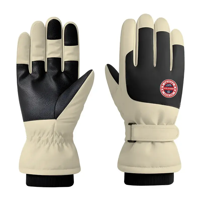 Men Winter Ski Gloves Hot Fleece Lined Windproof Waterproof