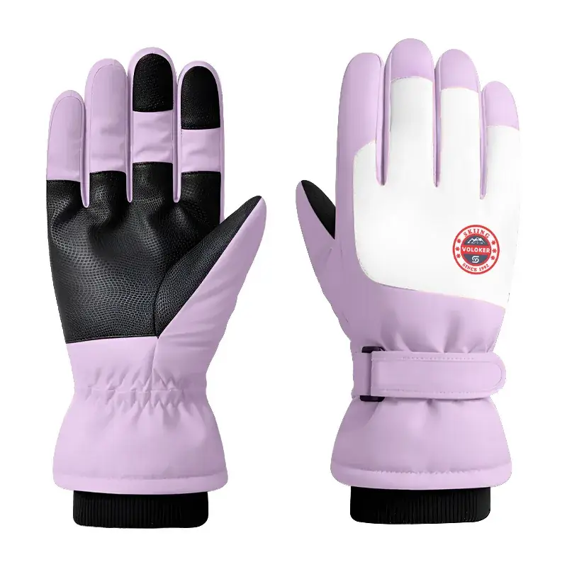 Men Winter Ski Gloves Hot Fleece Lined Windproof Waterproof