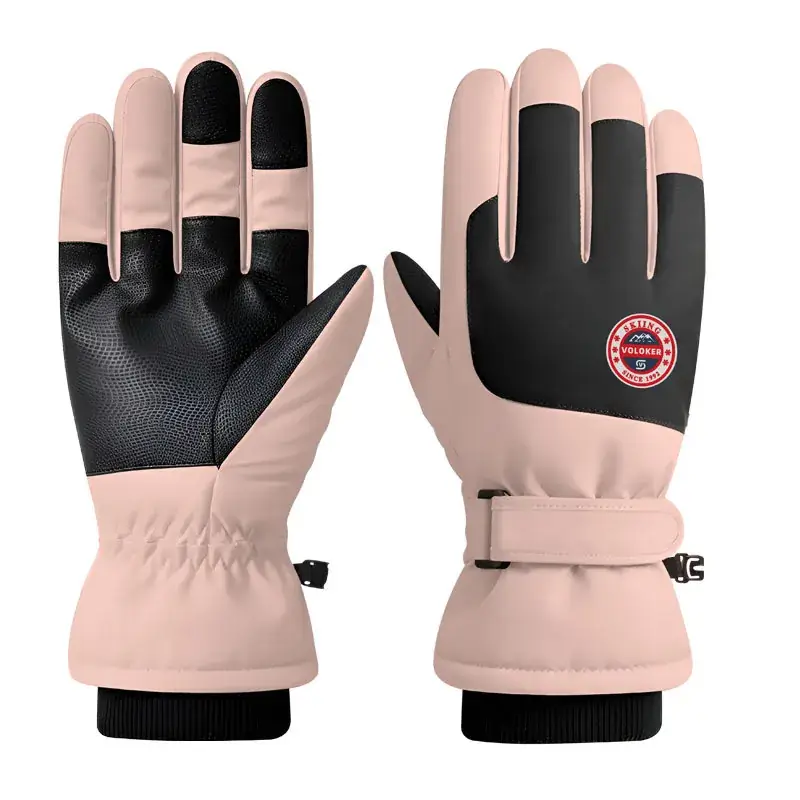 Men Winter Ski Gloves Hot Fleece Lined Windproof Waterproof