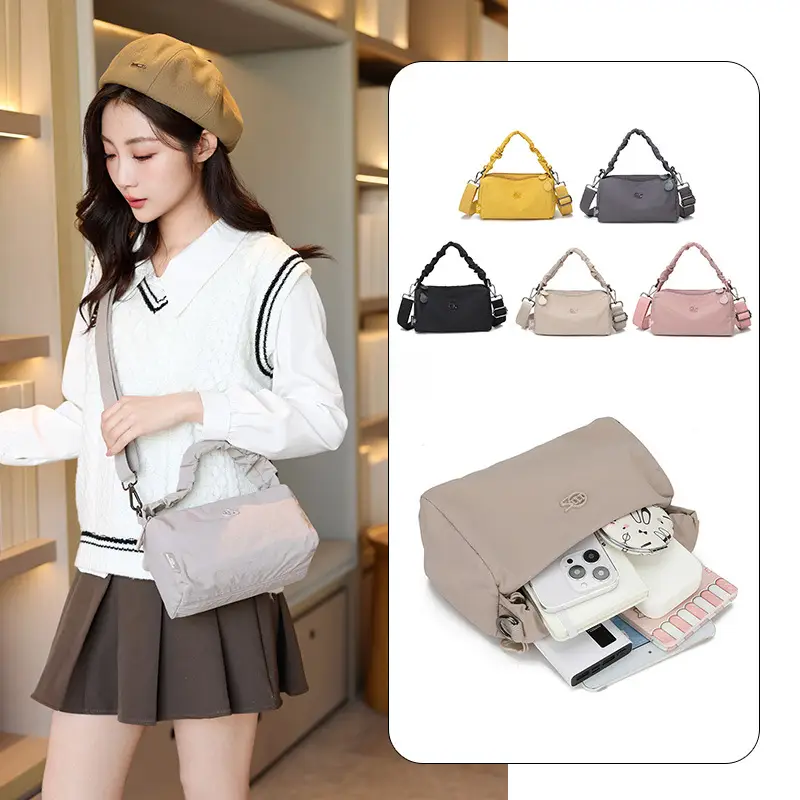 Korean Nylon Handbag Yellow Women's Crossbody - Image 7