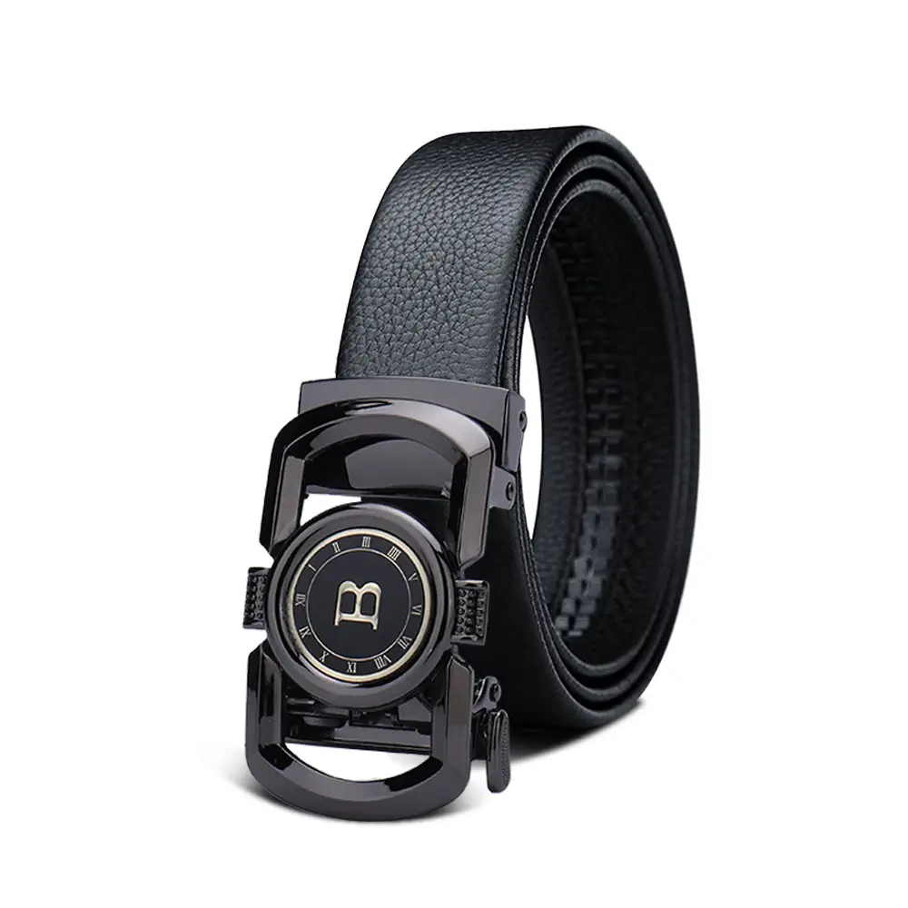 Men's Black Leather Belt with Smart Watch Buckle - Image 12