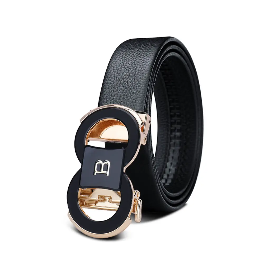 Men's Black Leather Belt with Smart Watch Buckle - Image 13