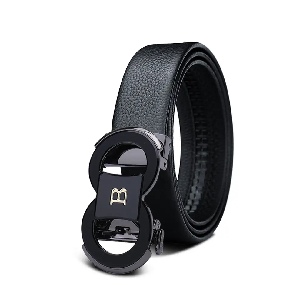 Men's Black Leather Belt with Smart Watch Buckle - Image 14