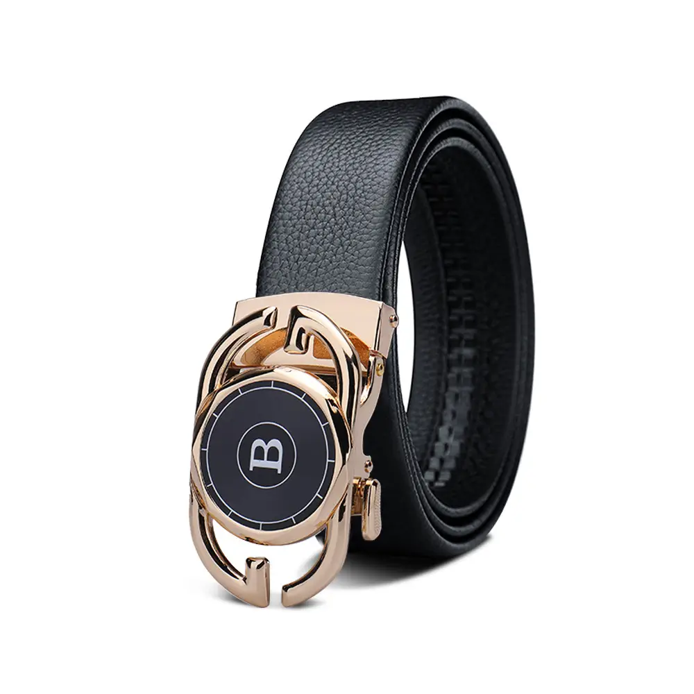 Men's Black Leather Belt with Smart Watch Buckle - Image 15