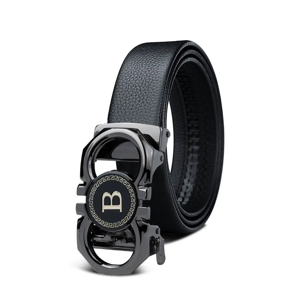 Men's Black Leather Belt with Smart Watch Buckle - Image 18
