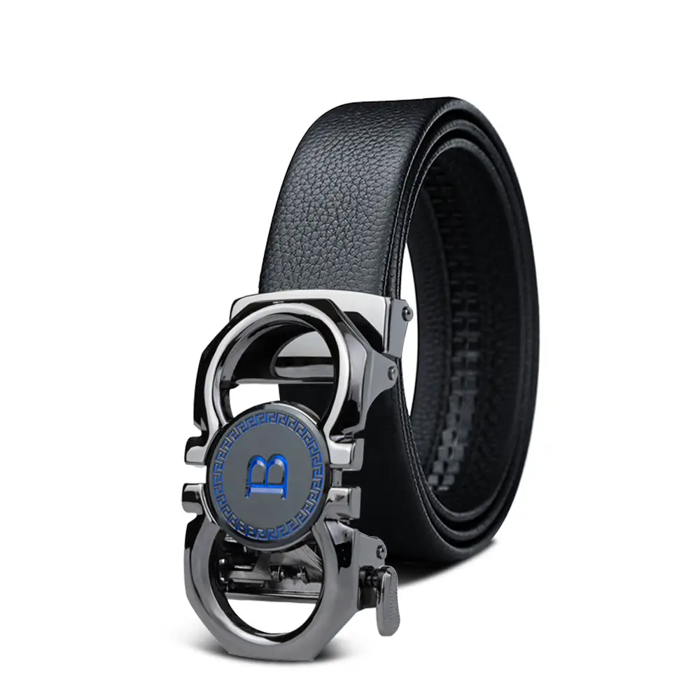 Men's Black Leather Belt with Smart Watch Buckle - Image 19