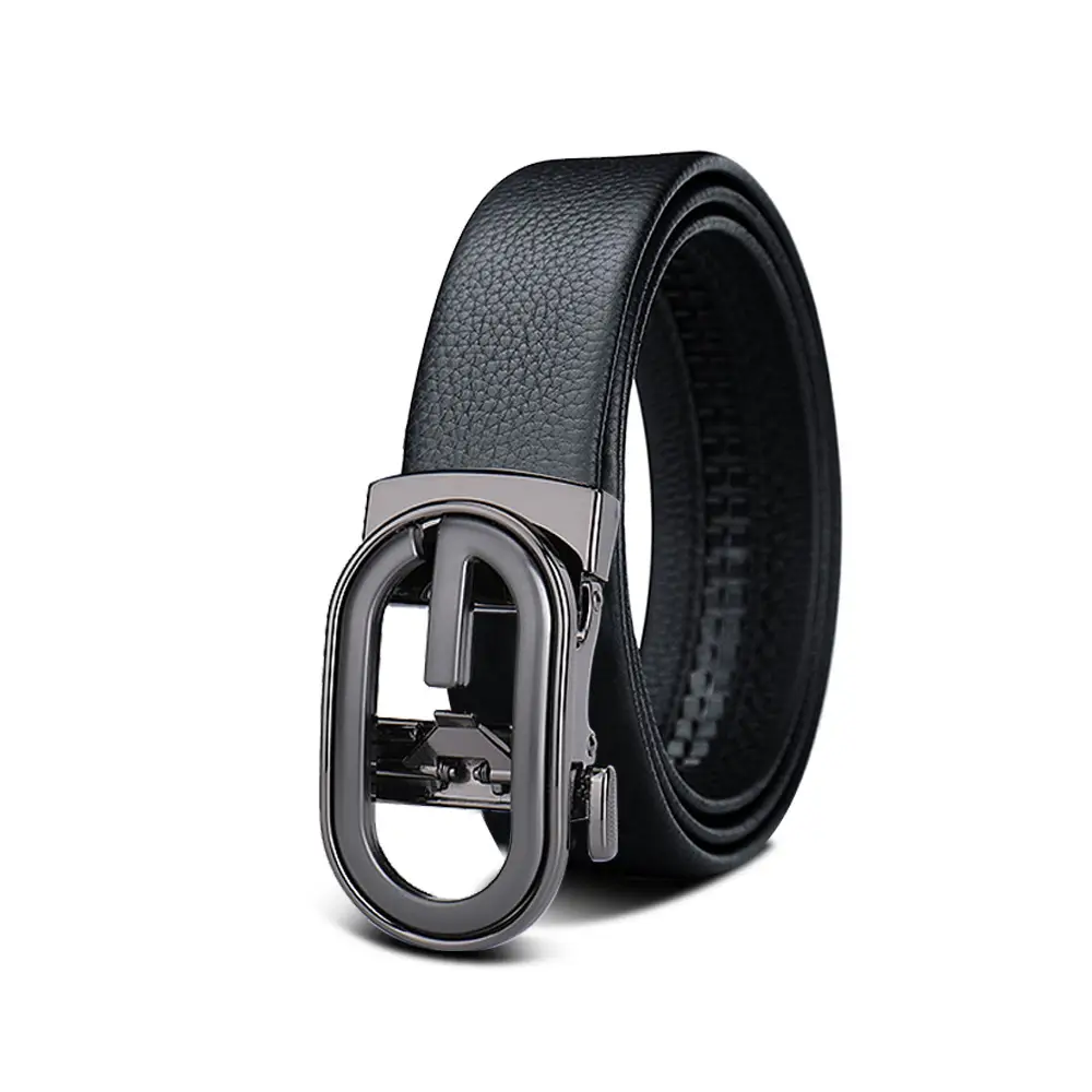 Men's Black Leather Belt with Smart Watch Buckle - Image 24
