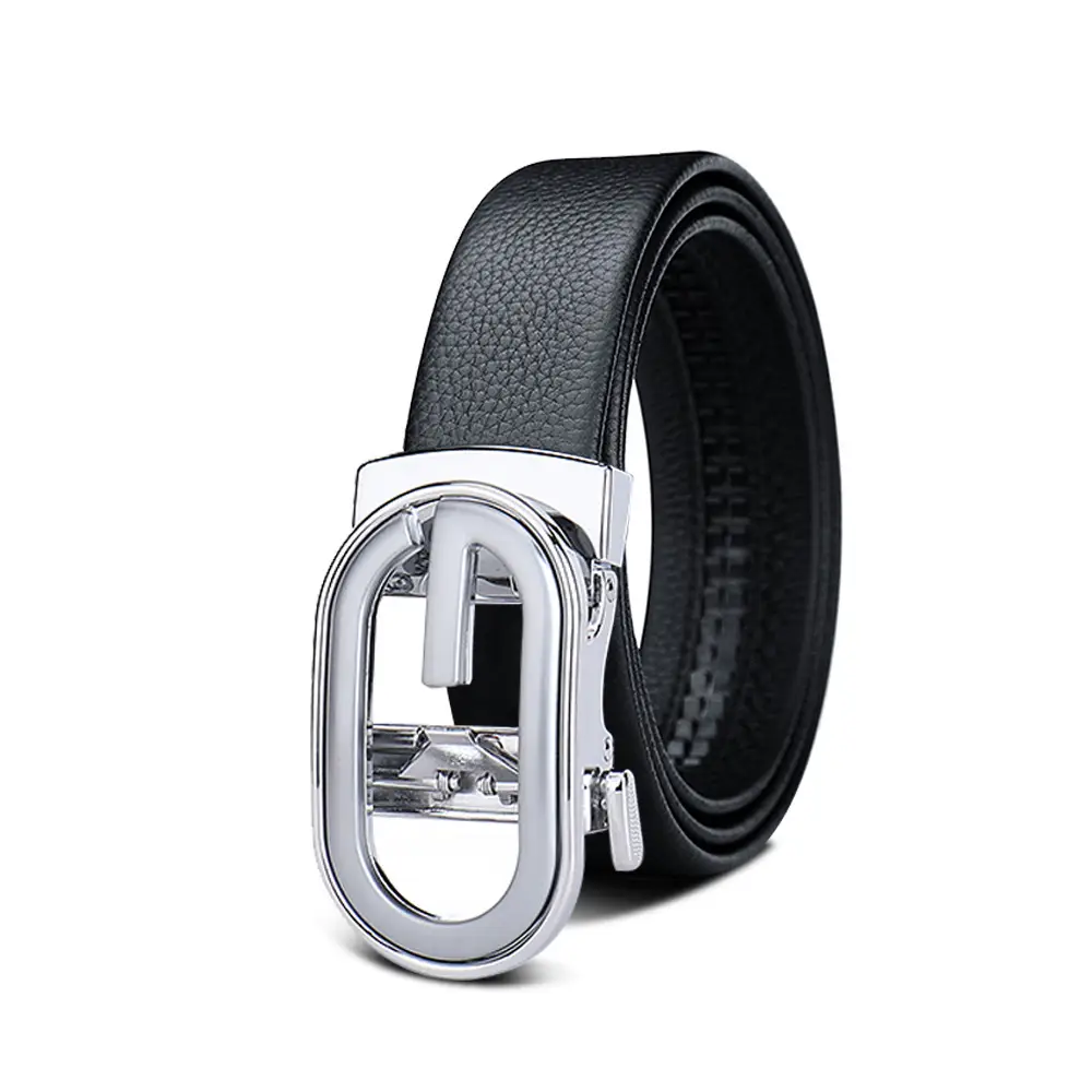 Men's Black Leather Belt with Smart Watch Buckle - Image 25