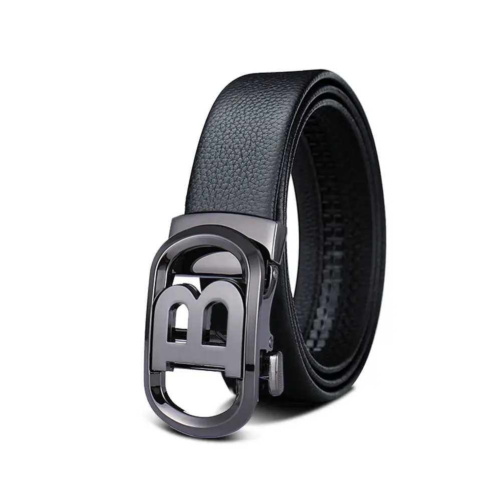 Men's Black Leather Belt with Smart Watch Buckle - Image 27