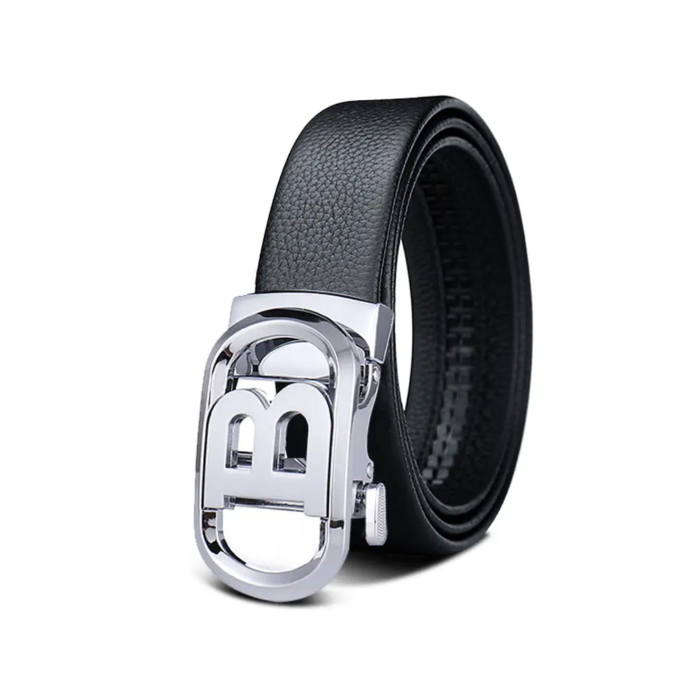 Men's Black Leather Belt with Smart Watch Buckle - Image 28