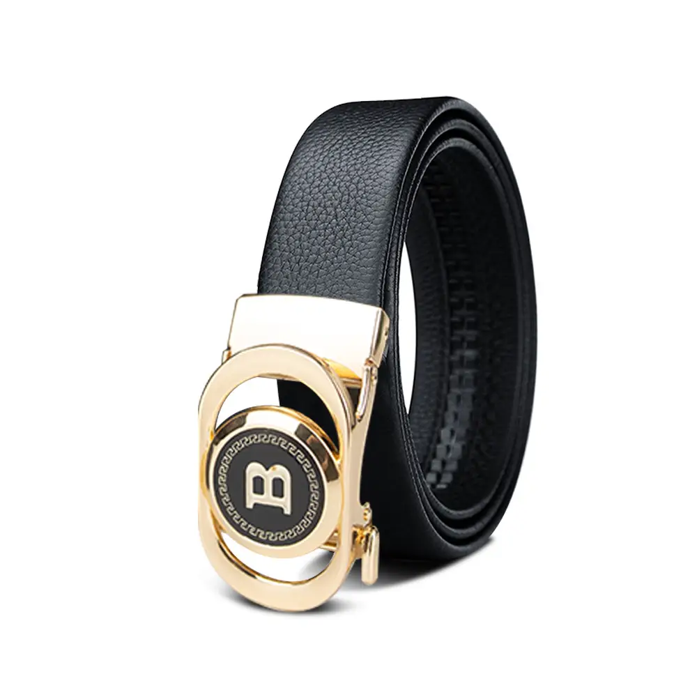 Men's Black Leather Belt with Smart Watch Buckle - Image 32