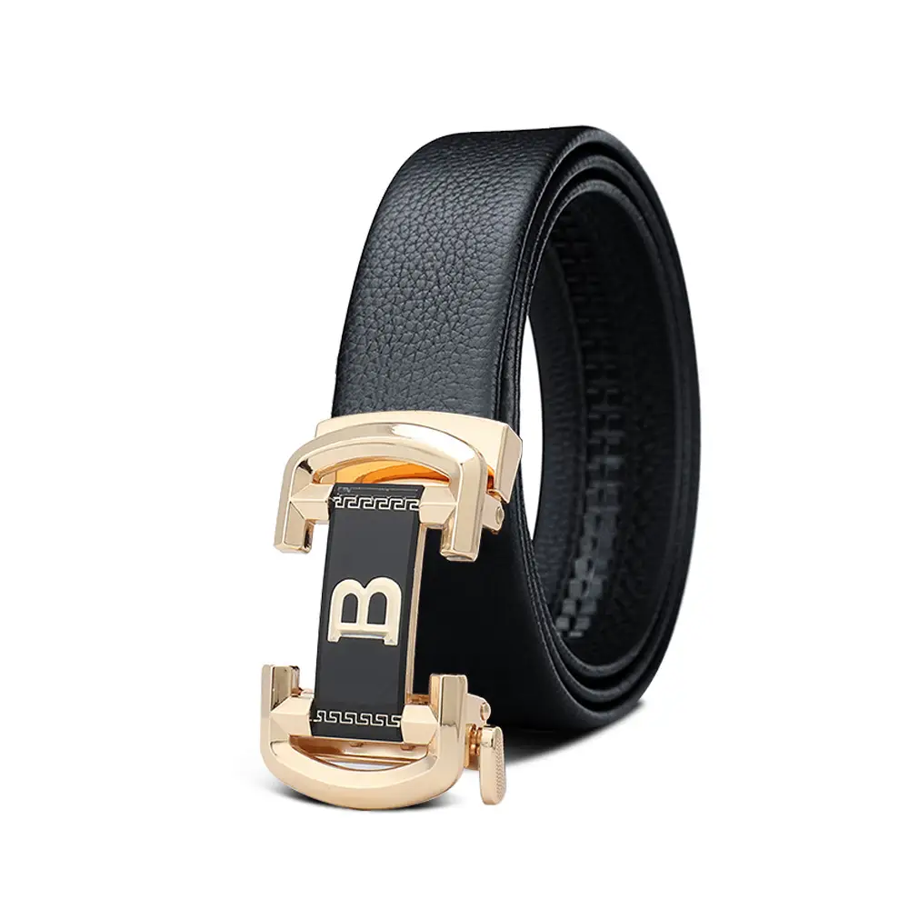 Men's Black Leather Belt with Smart Watch Buckle - Image 37
