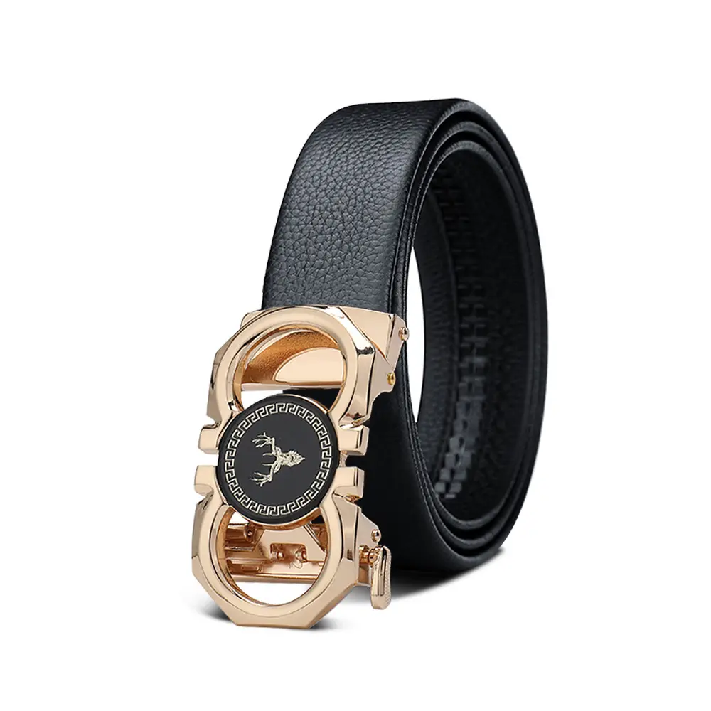 Men's Black Leather Belt with Smart Watch Buckle - Image 39
