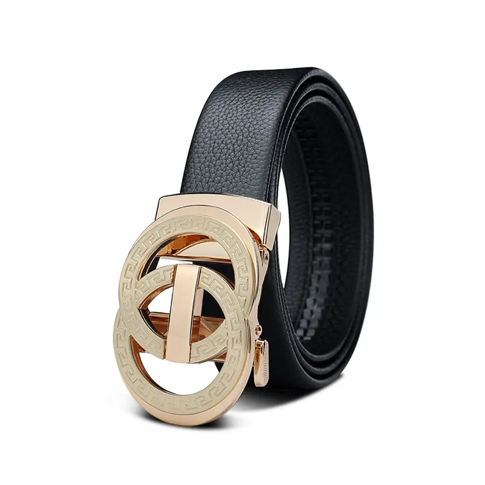 Men's Black Leather Belt with Smart Watch Buckle - Image 41
