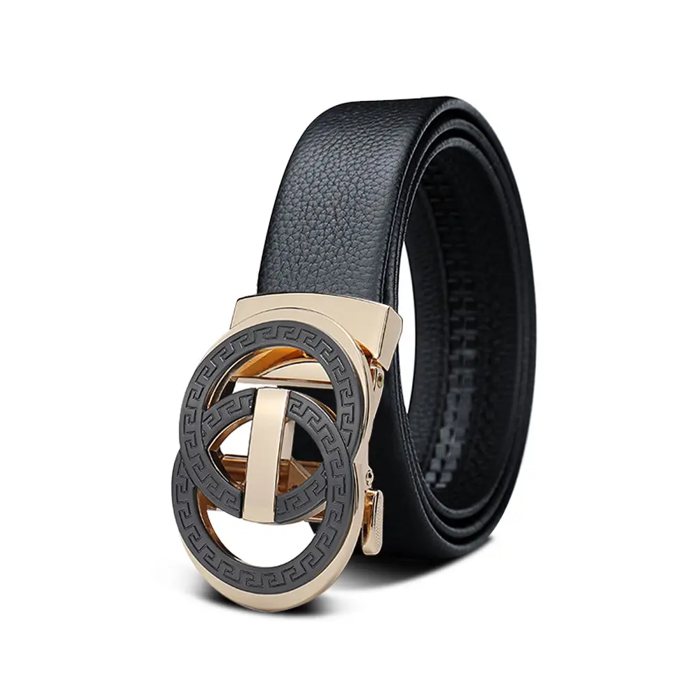 Men's Black Leather Belt with Smart Watch Buckle - Image 42