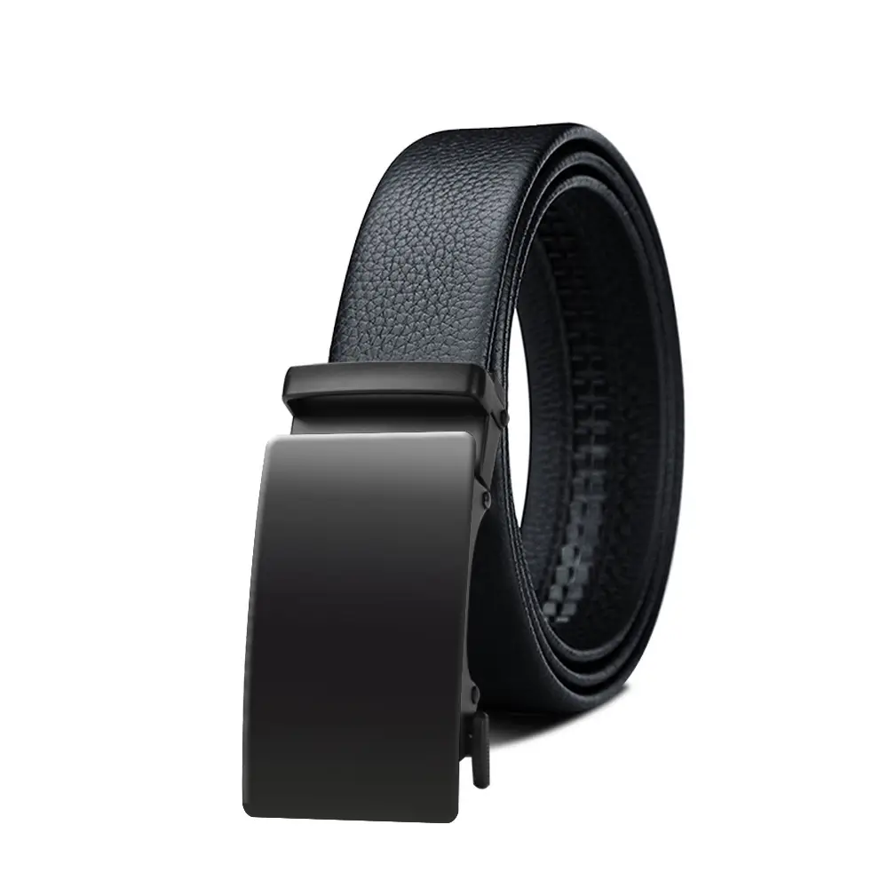 Men's Black Leather Belt with Smart Watch Buckle - Image 46