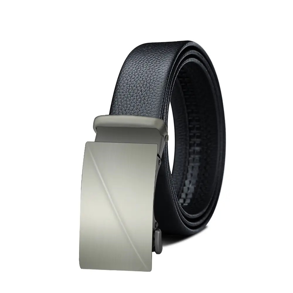 Men's Black Leather Belt with Smart Watch Buckle - Image 47
