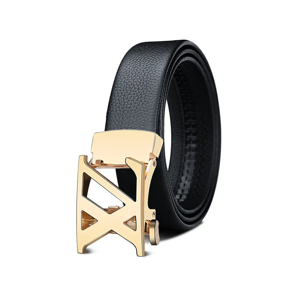 Men's Black Leather Belt with Smart Watch Buckle - Image 53