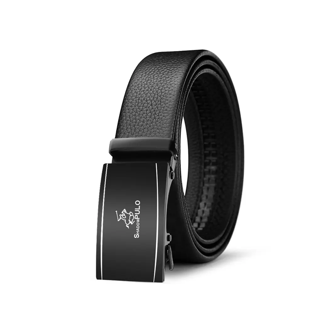 Men's Black Leather Belt with Smart Watch Buckle - Image 55