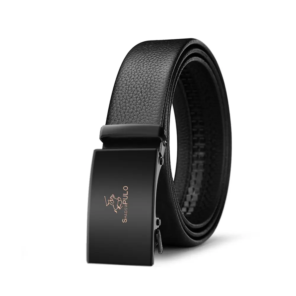 Men's Black Leather Belt with Smart Watch Buckle - Image 56