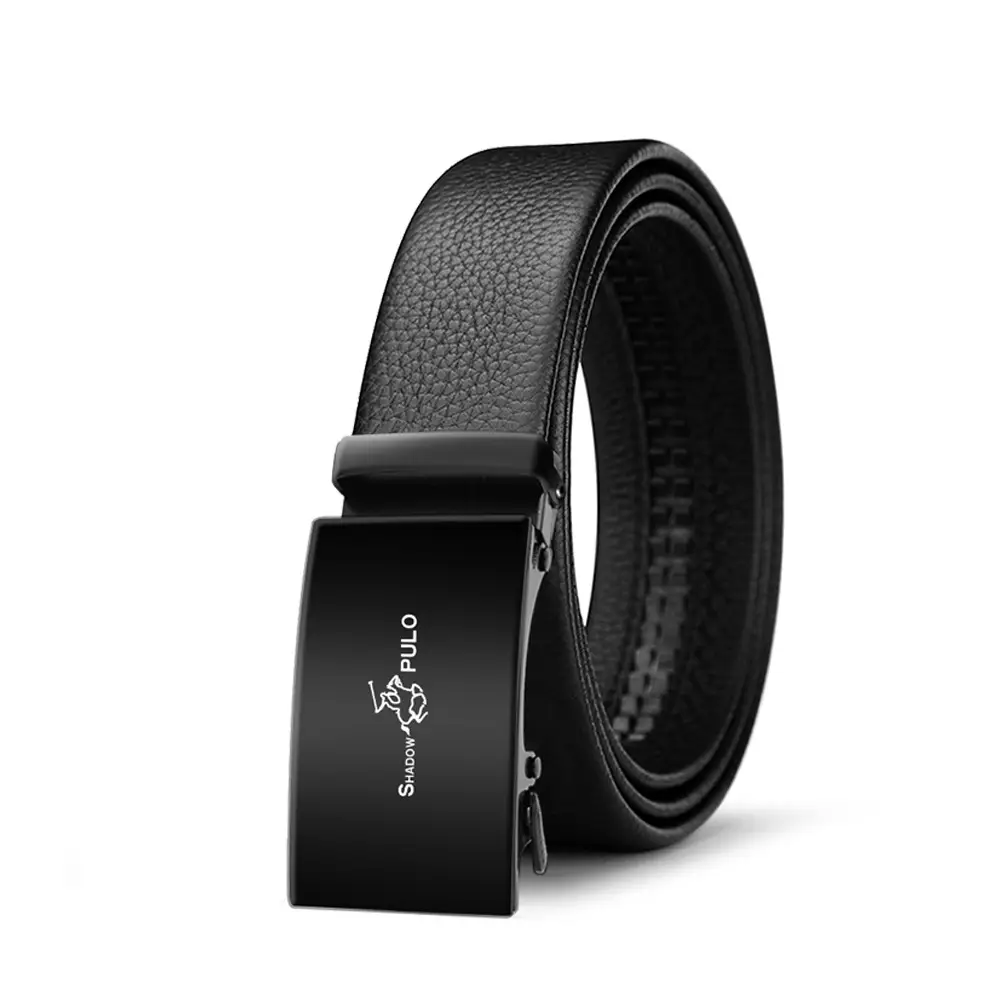 Men's Black Leather Belt with Smart Watch Buckle - Image 57