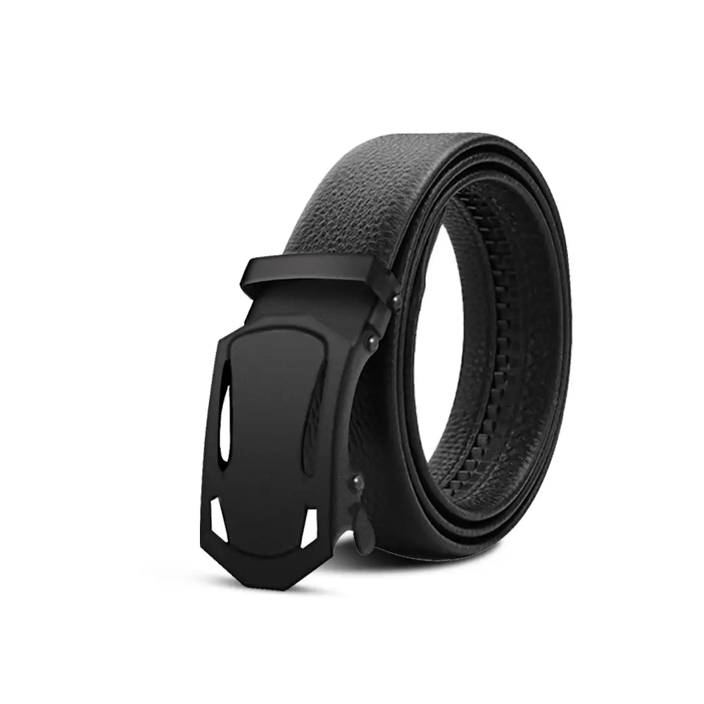 Men's Black Leather Belt with Smart Watch Buckle - Image 59