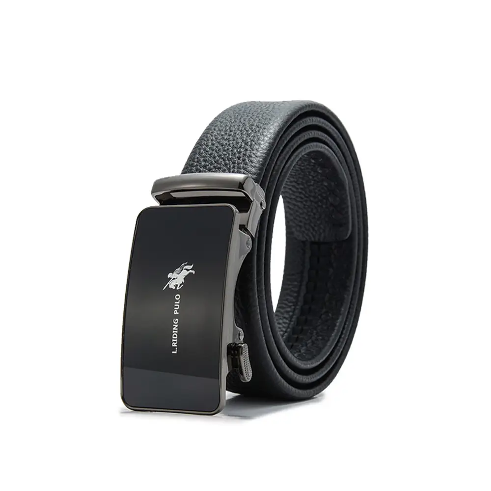 Men's Black Leather Belt with Smart Watch Buckle - Image 62