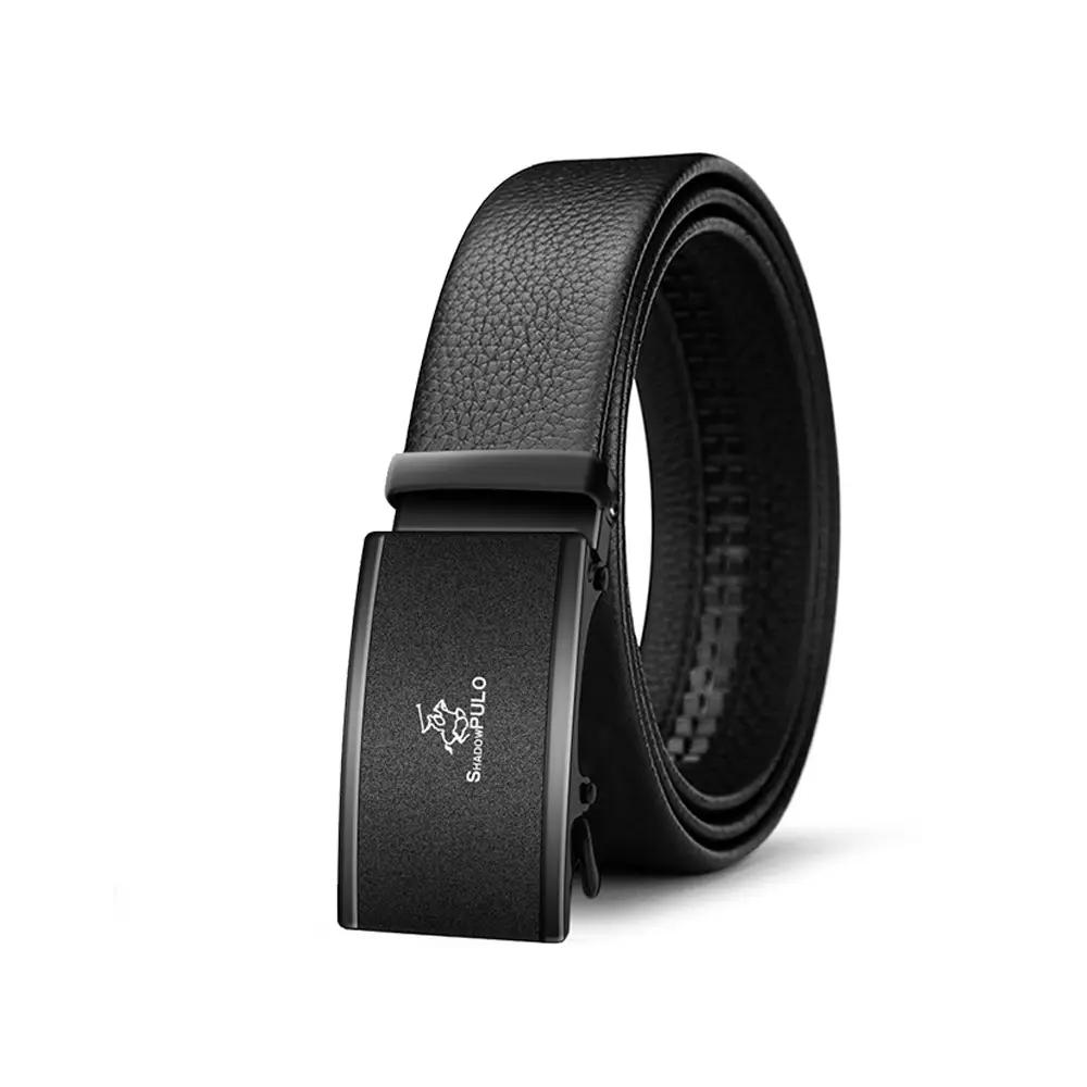 Men's Black Leather Belt with Smart Watch Buckle - Image 66