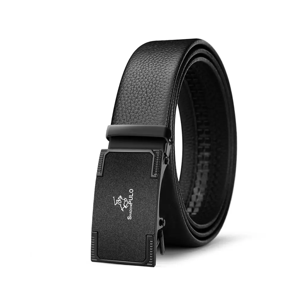 Men's Black Leather Belt with Smart Watch Buckle - Image 67