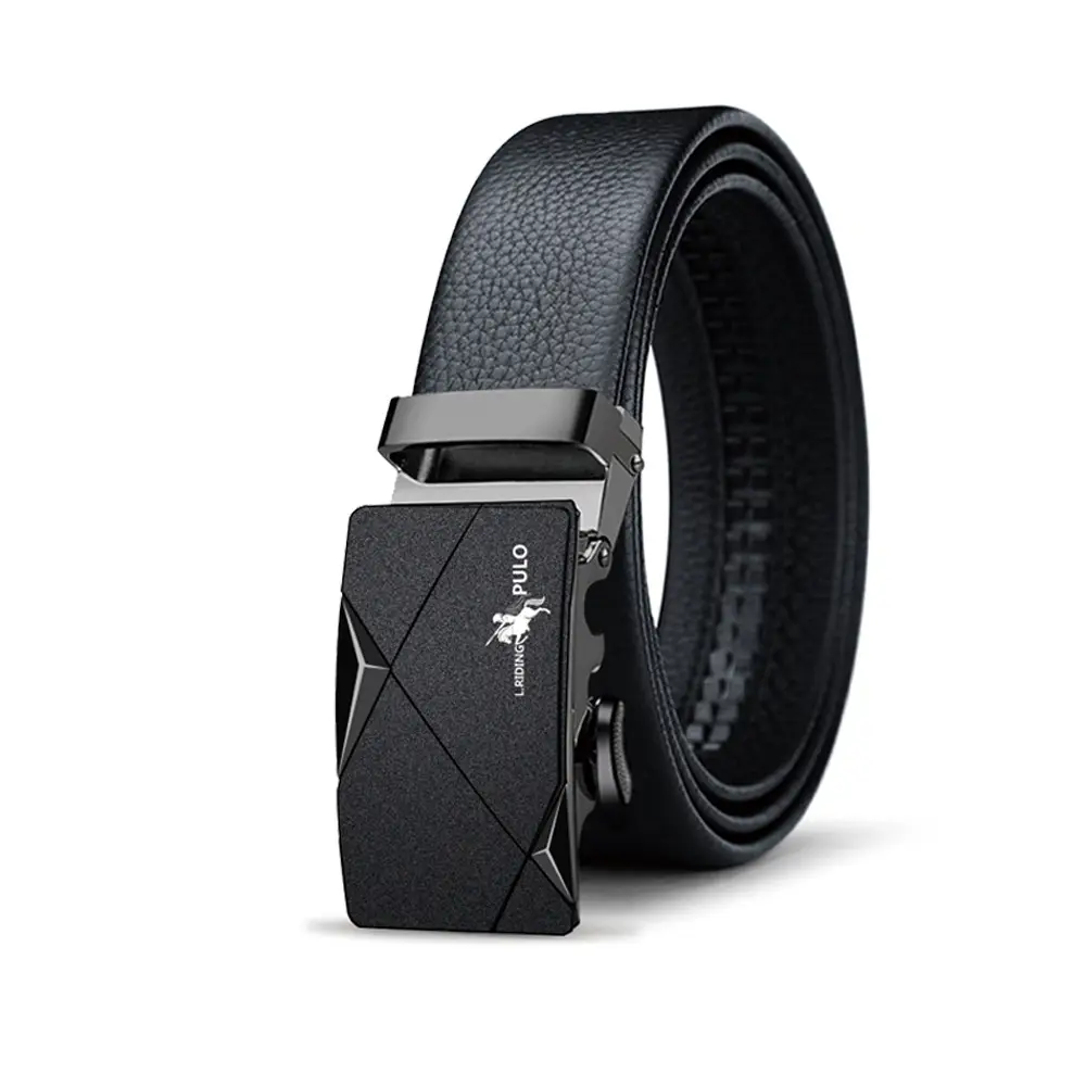 Men's Black Leather Belt with Smart Watch Buckle - Image 69