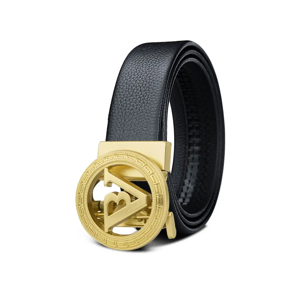 Men's Black Leather Belt with Smart Watch Buckle - Image 7