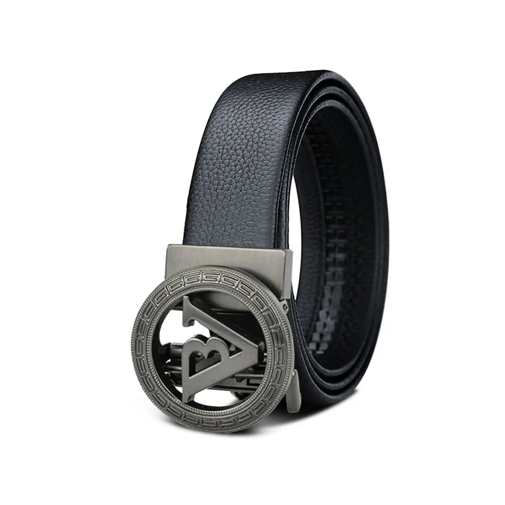 Men's Black Leather Belt with Smart Watch Buckle - Image 8
