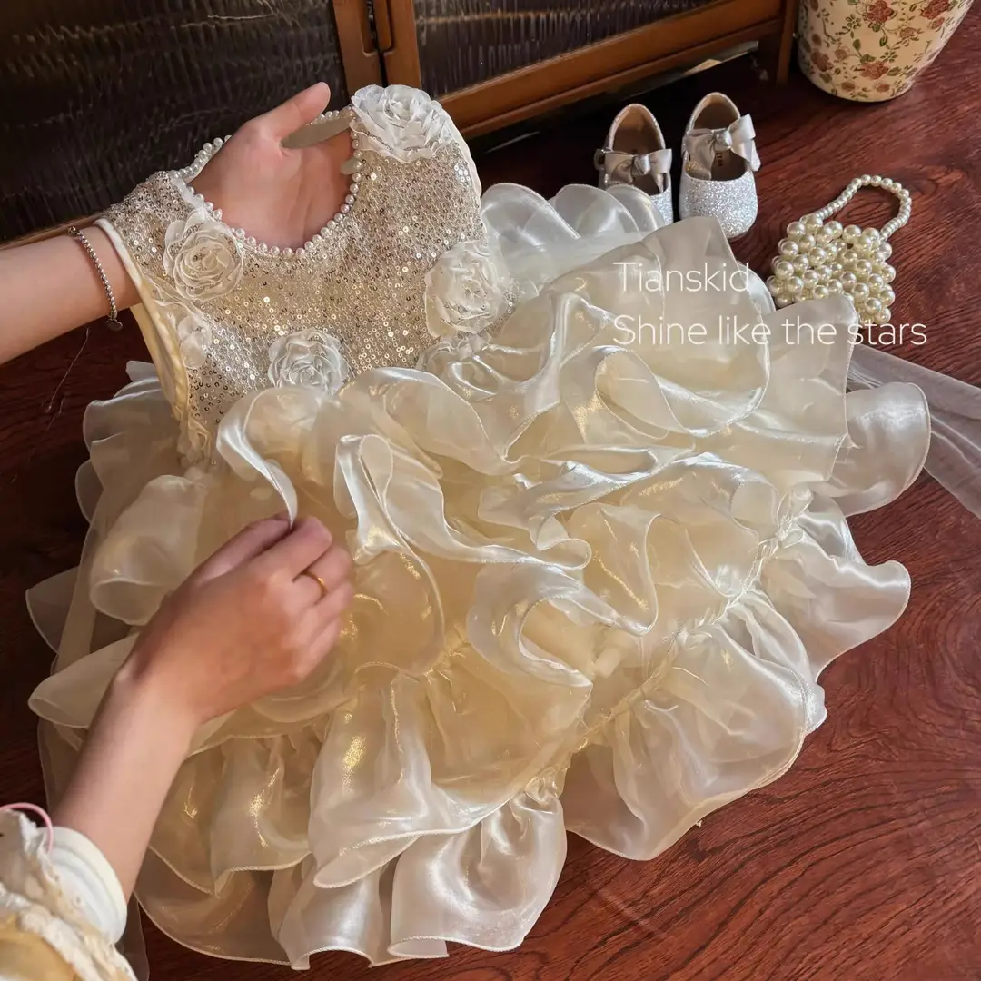 Girls' Princess Dress 2026 New Summer Style for Toddlers and Young Children, Elaborate Dress for Baby Girls' Birthday and First Birthday Party — feature 4