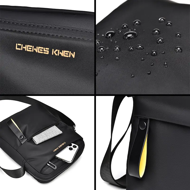 Men's Water-Repellent Crossbody Bag Large Capacity