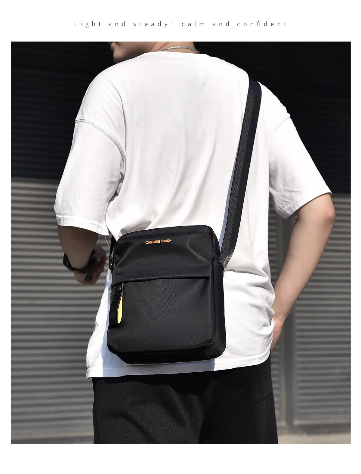 Men's Water-Repellent Crossbody Bag Large Capacity — feature 15
